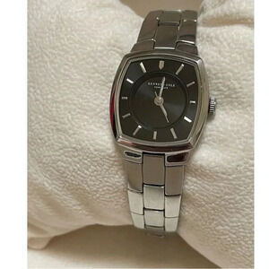 Kenneth Cole Women's KC4655 Stainless Steel Small Square Black face Watch